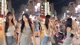 2長腿女神高雄夜市熱舞！「街上運球」畫面瘋傳粉絲全笑了