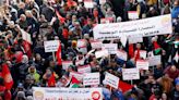 Tunisian union holds biggest protest yet against president