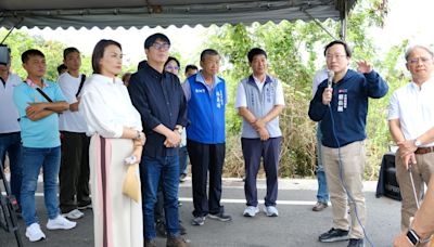 陳其邁視察美濃三洽水滯洪池防汛整備 (圖)