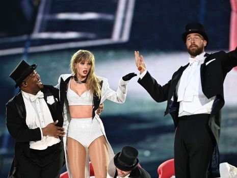 Travis Kelce reveals his No. 1 rule on stage with Taylor Swift: 'Do not drop the baby'