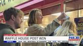 Trevor Lawrence celebrates at local Waffle House after beating the Chargers