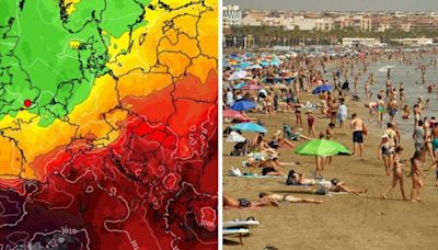 Horror weather maps turn dark red as 40C to hit holiday hotspots in days