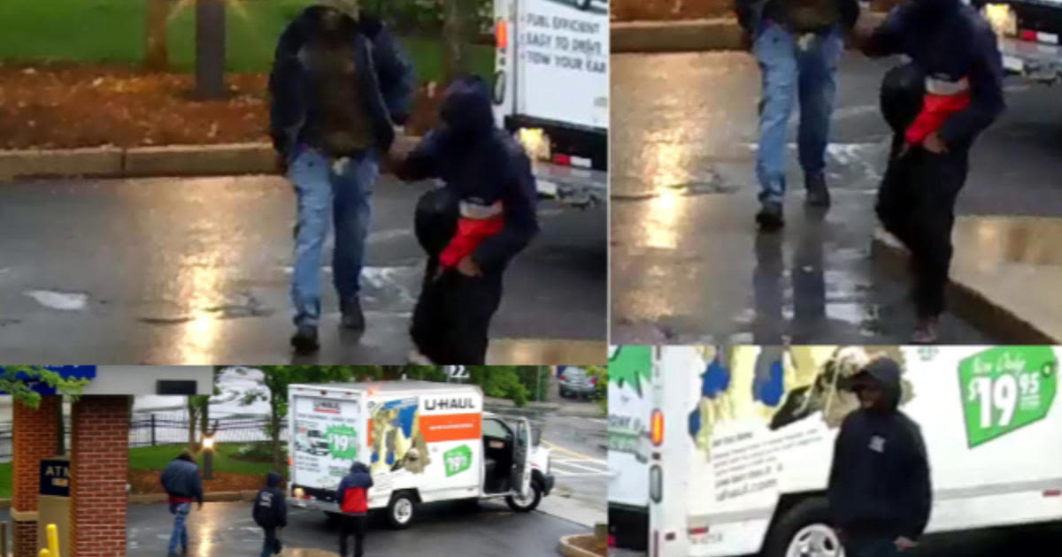 Thieves flee after trying to steal drive-thru ATM with U-Haul truck at Boston bank