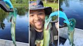 Fisherman Pulls Rare Blue-Mouth Pickerel from a Farm Pond