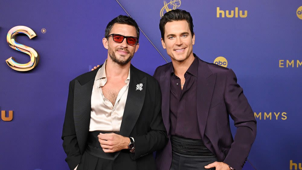 Matt Bomer and Jonathan Bailey Bring Cummerbunds to 2024 Emmy Awards Red Carpet in Brioni and Giorgio Armani