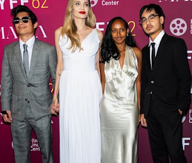 Angelina Jolie and 3 of Her Kids Make Rare Red Carpet Appearance at New York Film Festival - E! Online