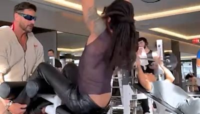 Lenny Kravitz hilariously trolled by fans for working out in leather trousers: 'Never breaks character'