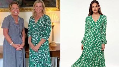 Get Duchess Sophie's green floral midi dress style for £36 at Debenhams