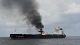 Oil tanker on fire in Gulf of Aden after Houthi missile attack