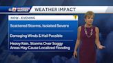 WATCH: Few storms this evening, severe risk