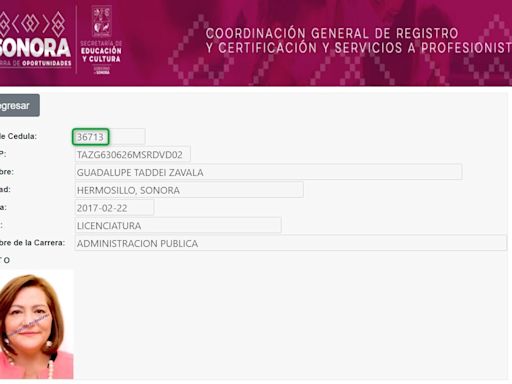 Guadalupe Taddei sí tiene una cédula profesional válida para ser presidenta del INE en México