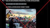 La foto de un acto partidario en Argentina con banderas palestinas es un montaje