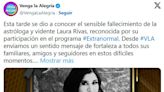 Muere Laura Rivas, famosa astróloga y vidente de "Extranormal"