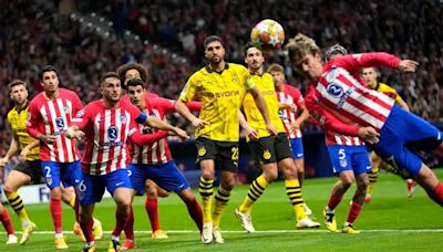 Atletico Madrid beats Dortmund 2-1 at home in first leg of Champions League quarterfinals