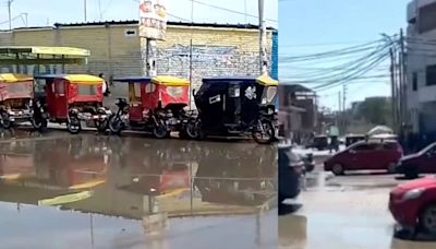 Calles de Piura continúan inundadas por colapso de desagüe desde hace dos días: Defensoría pide intervención de autoridades