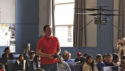 Excited by Ingenuity: Mars helicopter model demonstration wows Flory Academy students