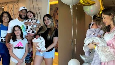 Hulk Paraíba mostra novas fotos da filha recém-nascida com a família