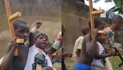 Children In Uganda Recreate Trump's Assassination Attempt, Internet Concerned