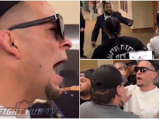 Footage shows Nate Diaz trying to fight Jorge Masvidal backstage after press conference brawl