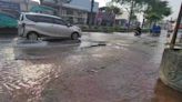 沒下雨卻淹水！台中大里國光路爆管淹水影響交通