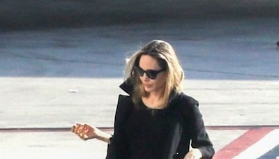 Angelina Jolie’s Latest Airport Look Includes Louboutin Espadrille Platforms