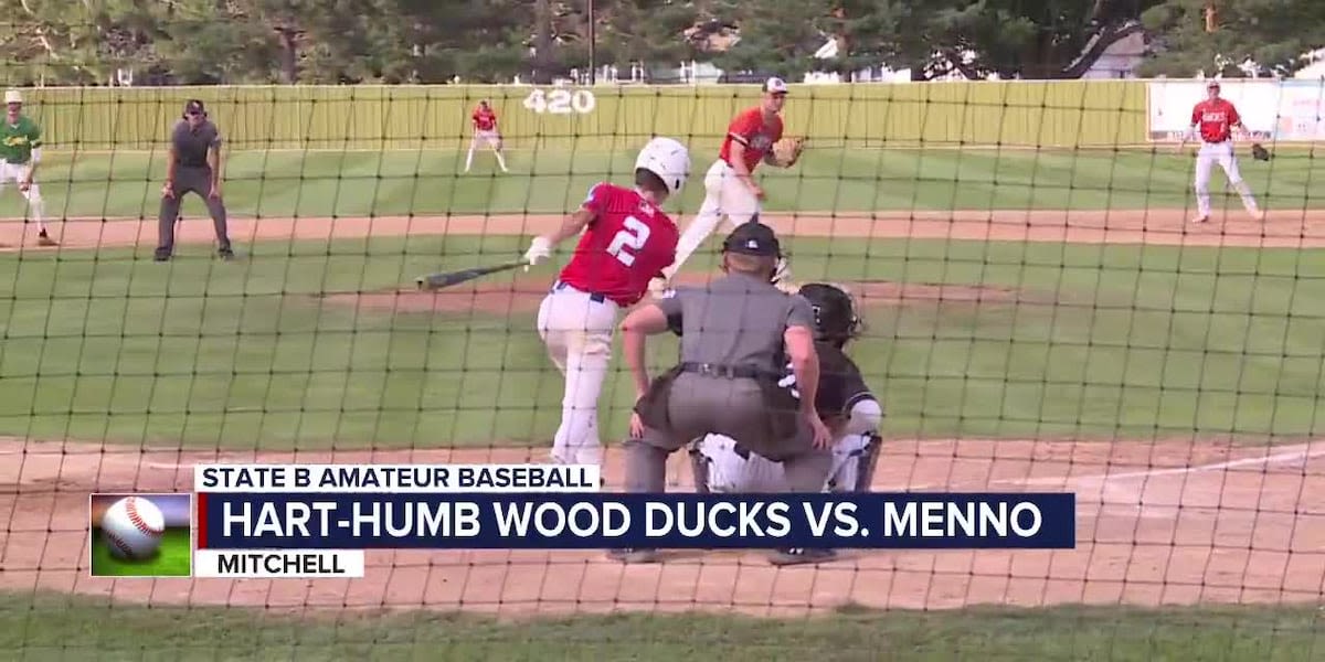 Hartford-Humboldt Wood Ducks edge Menno Man Frogs at State B Amateur Baseball Tournament