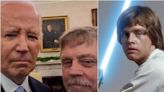 “¿Puedo llamarlo Joe-B-Wan Kenobi?”: Mark Hamill visitó a Joe Biden y le tiró la talla en el día de Star Wars