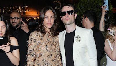 Alexa Chung stuns in a gold mini dress at the Vogue World after party