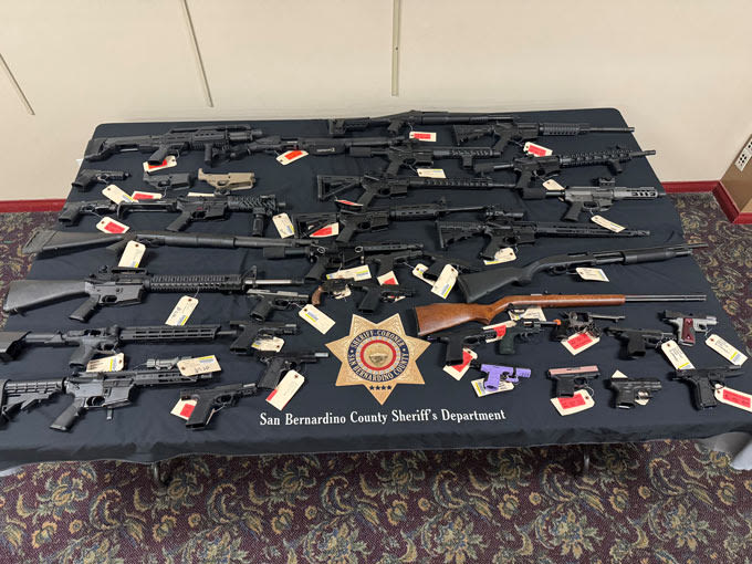 ...Consequences Results in San Bernardino County for April 6 – April 12, 2024: 36 Felony Arrests, 52 Firearms (22 Ghost Guns), and Drugs Seized