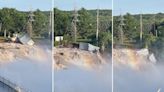 Rapidan dam failure: Minnesota building collapses into rushing floodwaters