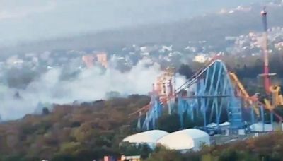 Se registra fuerte incendio en el Bosque de Tlalpan, muy cerca de Six Flags