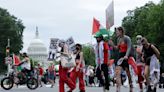 Una detonación y quema de banderas: protesta contra visita de Benjamin Netanyahu a DC