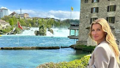 Besuch am Rheinfall Gisele Bündchen entdeckt mit dem Zug die Schweiz