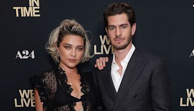 Florence Pugh dons semi-sheer dress with Andrew Garfield at screening