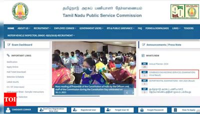 TNPSC Combined Engineering Services Exam 2024: Final Merit List Released at tnpsc.gov.in - Times of India