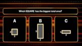 這題數學你會嗎？「哪個正方形面積最大」 僅25％人答對