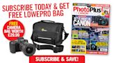 New PhotoPlus: The Canon Magazine issue 214 – free camera bag when you subscribe today!