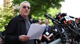 Robert De Niro Spars With Trump Supporters at Chaotic Press Conference Outside Trial