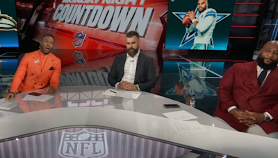 Jason Kelce leaves US TV co-hosts in stitches with slip-up live on MNF