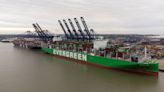 World’s largest cargo ship arrives in UK port