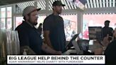 Adam Wainwright takes orders at a local restaurant for a good cause