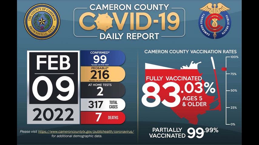 Cameron County reports 7 coronavirus-related deaths and 317 positive cases