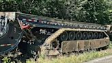 Overturned military tank shuts down road in Nelson County