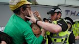 Pro-Palestinian protesters clash with police at Glasgow arms manufacturer