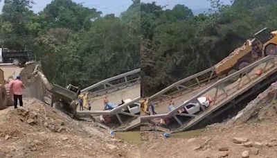 Puente vehicular colapsa en San Luis Potosí; se reportan al menos 3 heridos