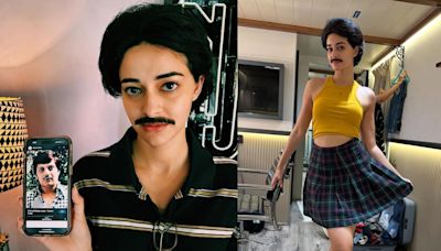 Ananya Panday gets a moustache, turns into Amol Palekar in new pics; fans call her ‘Junior Chunky Panday’