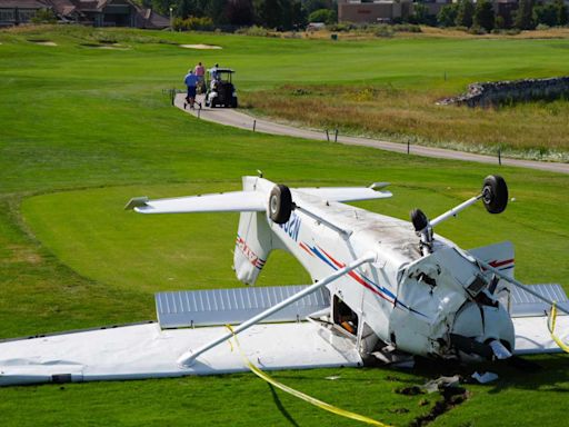 2 People Survive After Small Plane Crashes on Golf Course and Lands Upside Down