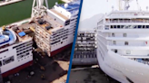 Giant cruise ship gets cut in half to make it bigger in unsettling process people didn't think was possible