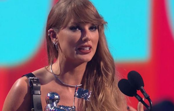 Taylor Swift Dedicates MTV VMA Video Of The Year Win To Travis Kelce & Reminds Viewers To Register To Vote