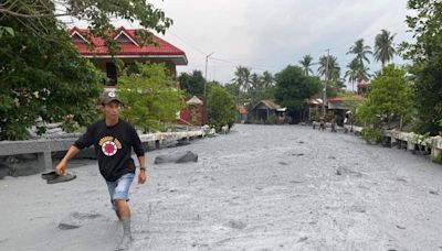 Cold lava floods Philippines village after volcano erupts miles away